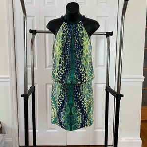 NWOT B. SMART HALTER DRESS  SIZE 4 MULTI COLOR